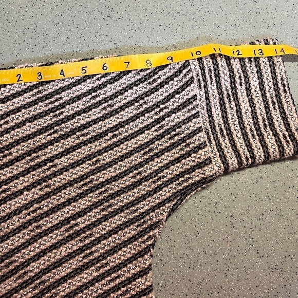 MAX STUDIO gray and black stripe knit sweater size M - Picture 13 of 15